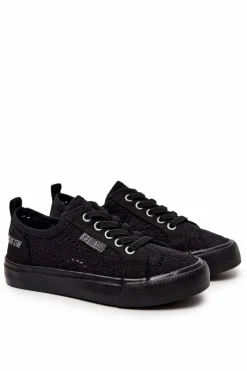 Best Big Star Shoes Trampki Ażurowe Big Star JJ374011 Czarne Czarny