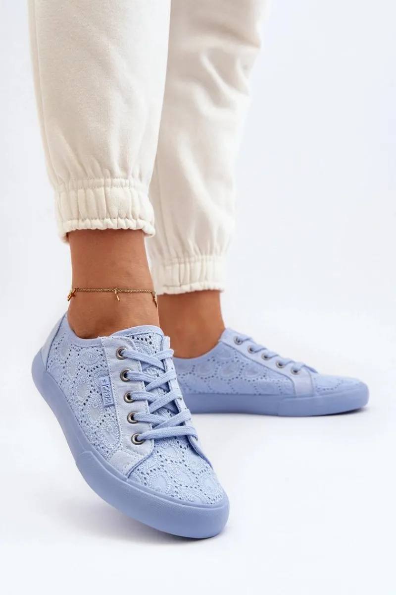 Outlet Big Star Shoes Trampki Ażurowe BIG STAR JJ274061 Niebieskie