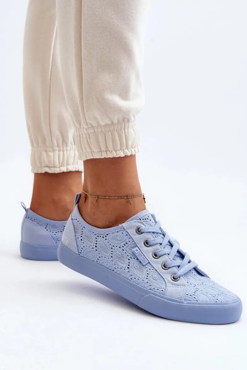 Outlet Big Star Shoes Trampki Ażurowe BIG STAR JJ274061 Niebieskie