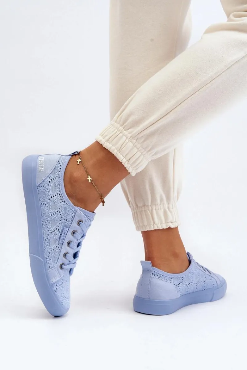 Outlet Big Star Shoes Trampki Ażurowe BIG STAR JJ274061 Niebieskie