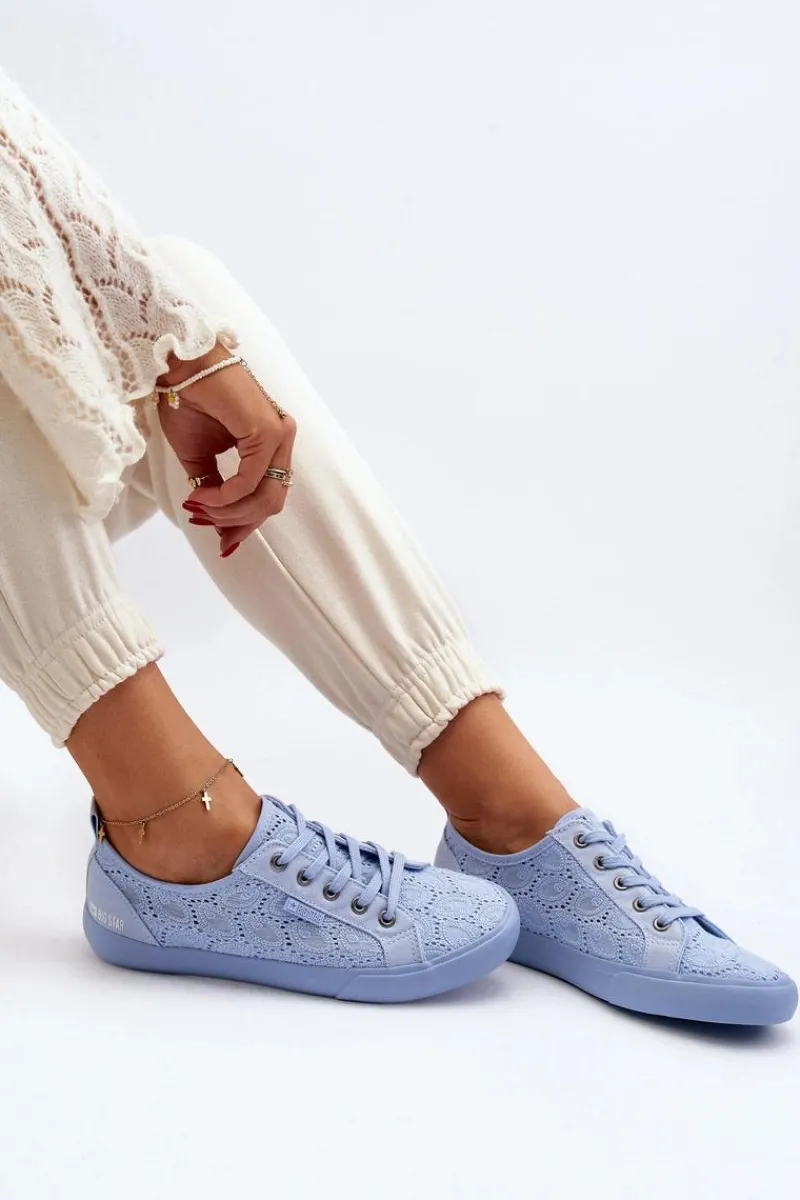 Outlet Big Star Shoes Trampki Ażurowe BIG STAR JJ274061 Niebieskie