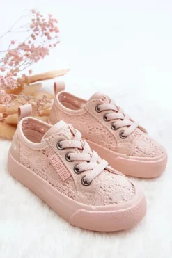 Sale Big Star Shoes Trampki Ażurowe Big Star JJ374130 Nude