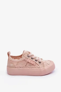 Sale Big Star Shoes Trampki Ażurowe Big Star JJ374130 Nude