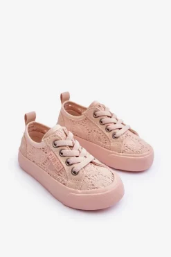 Sale Big Star Shoes Trampki Ażurowe Big Star JJ374130 Nude