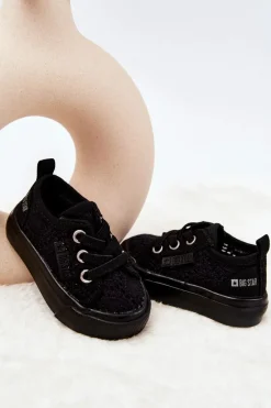 Best Big Star Shoes Trampki Ażurowe Big Star JJ374019 Czarne