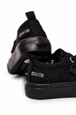 Best Big Star Shoes Trampki Ażurowe Big Star JJ374019 Czarne