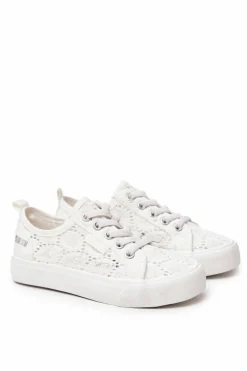 Dziewczęce>Big Star Shoes Trampki Ażurowe Big Star JJ374012 Białe