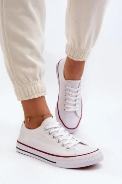 Trampki Damskie Niskie>Evento Trampki Damskie Białe Isiltara