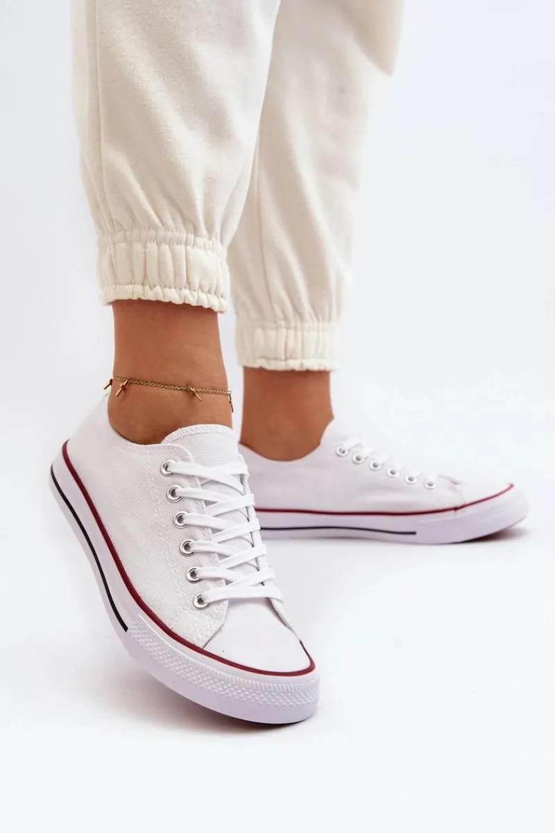 Trampki Damskie Niskie>Evento Trampki Damskie Białe Isiltara