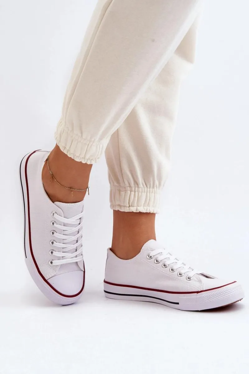 Trampki Damskie Niskie>Evento Trampki Damskie Białe Isiltara