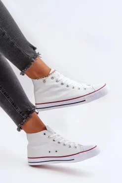 Sale Boto Trampki Damskie Białe Socerio Biały