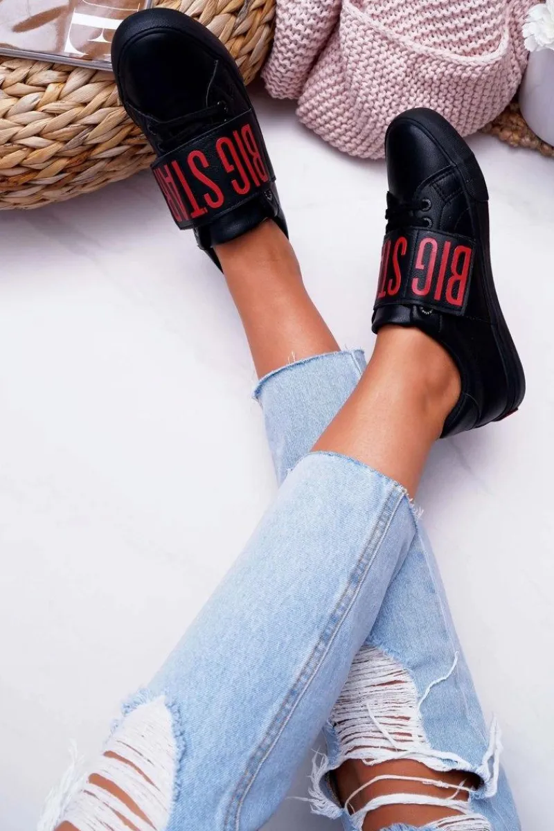 Clearance Trampki Damskie Big Star Czarne EE274037 Damskie Trampki Damskie Big Star|Trampki Damskie Niskie