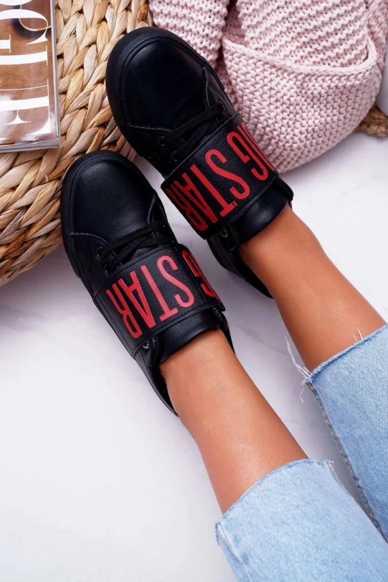 Clearance Trampki Damskie Big Star Czarne EE274037 Damskie Trampki Damskie Big Star|Trampki Damskie Niskie