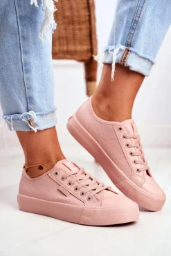 Clearance Big Star Shoes Trampki Damskie Big Star Różowe GG274103