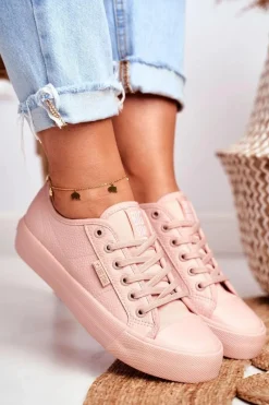 Clearance Big Star Shoes Trampki Damskie Big Star Różowe GG274103