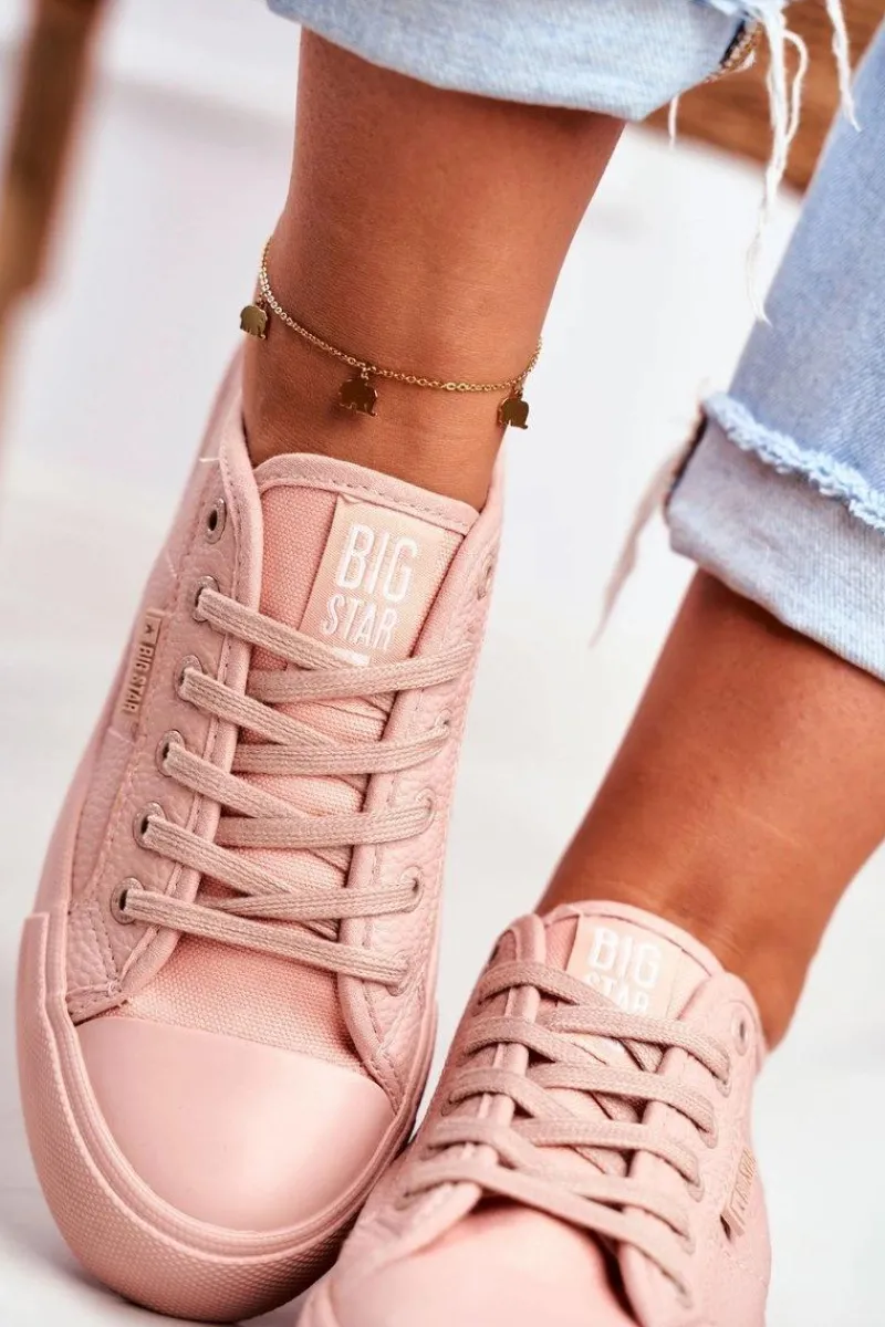 Clearance Big Star Shoes Trampki Damskie Big Star Różowe GG274103