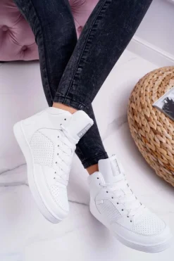 Clearance Trampki Damskie Big Star Wysokie Białe EE274210 Damskie Trampki Damskie Big Star|Trampki Damskie Wysokie