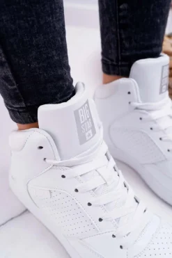 Clearance Trampki Damskie Big Star Wysokie Białe EE274210 Damskie Trampki Damskie Big Star|Trampki Damskie Wysokie