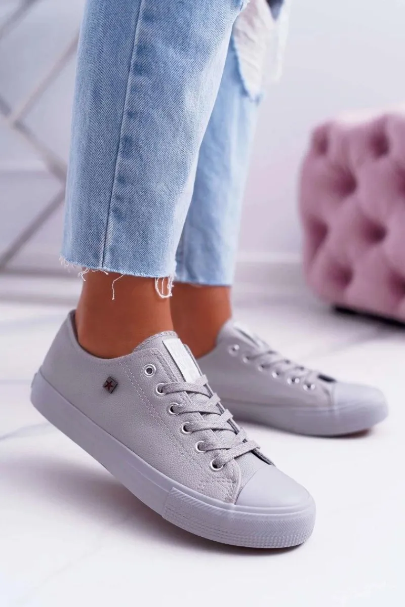 Trampki Damskie Big Star|Trampki Damskie Niskie>Big Star Shoes Trampki Damskie Big Star Jasnoszare EE274394