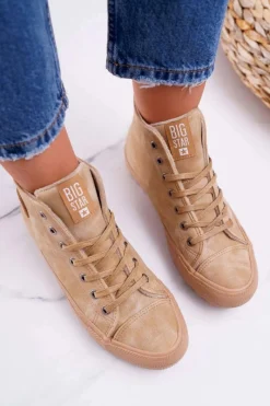 Trampki Ocieplane|Trampki Damskie Big Star></noscript>Big Star Shoes Trampki Damskie Big Star Wysokie Ocieplane Camel EE274116