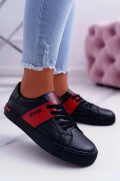 New Big Star Shoes Trampki Damskie Big Star Czarne EE274339