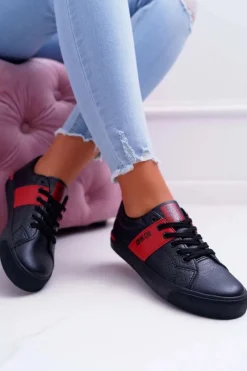 New Big Star Shoes Trampki Damskie Big Star Czarne EE274339