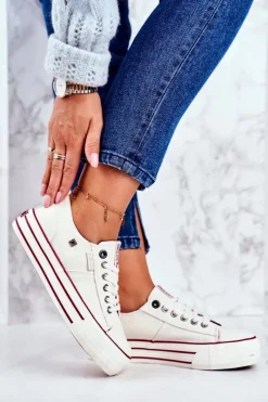 Trampki Damskie Big Star|Trampki Damskie Niskie>Big Star Shoes Trampki Damskie Big Star Białe GG274140