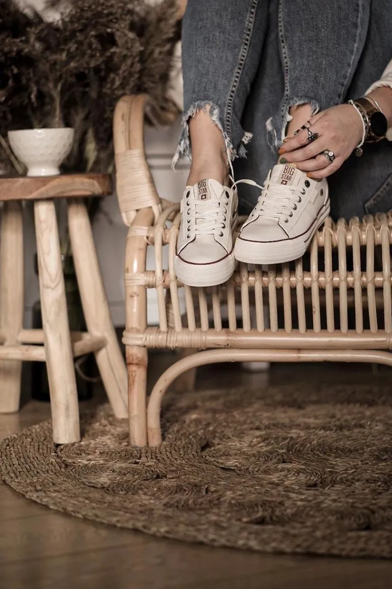 Trampki Damskie Big Star|Trampki Damskie Niskie>Big Star Shoes Trampki Damskie Big Star Białe GG274140