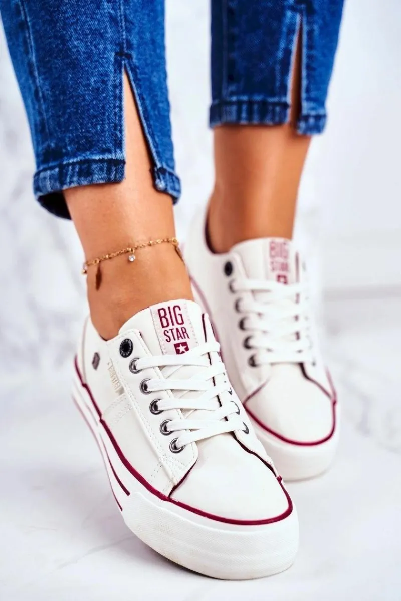 Trampki Damskie Big Star|Trampki Damskie Niskie>Big Star Shoes Trampki Damskie Big Star Białe GG274140