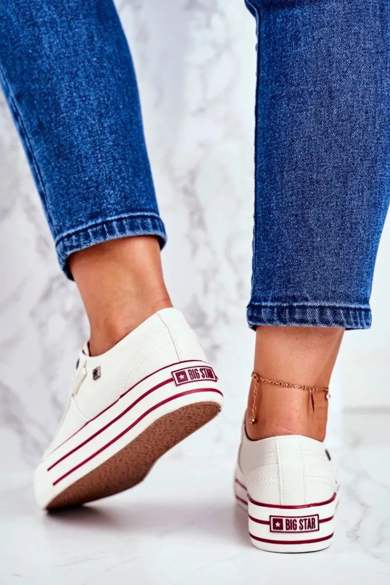 Trampki Damskie Big Star|Trampki Damskie Niskie>Big Star Shoes Trampki Damskie Big Star Białe GG274140