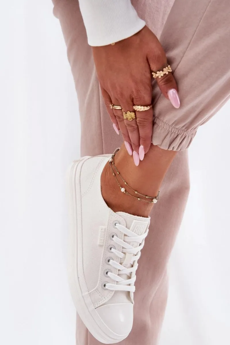 Best Trampki Damskie Big Star RR274730 Białe Damskie Trampki Damskie Big Star|Trampki Damskie Niskie