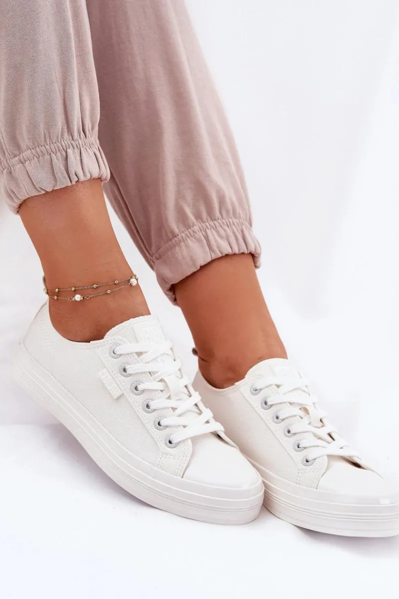 Best Trampki Damskie Big Star RR274730 Białe Damskie Trampki Damskie Big Star|Trampki Damskie Niskie