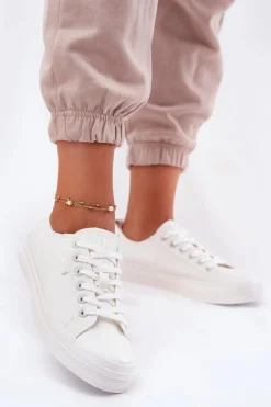 Best Trampki Damskie Big Star RR274730 Białe Damskie Trampki Damskie Big Star|Trampki Damskie Niskie