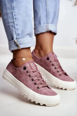 New Big Star Shoes Trampki Damskie Big Star Różowe GG274111