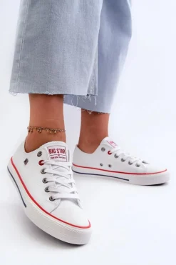 New Big Star Shoes Trampki Damskie Big Star NN274656 HI-POLY SYSTEM Białe