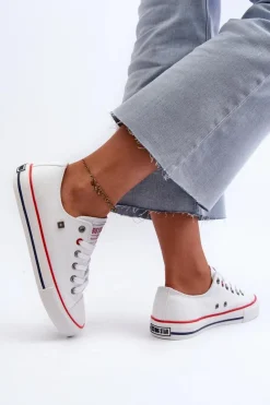 New Big Star Shoes Trampki Damskie Big Star NN274656 HI-POLY SYSTEM Białe