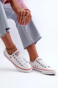 New Big Star Shoes Trampki Damskie Big Star NN274656 HI-POLY SYSTEM Białe