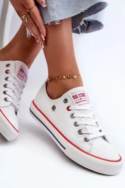 New Big Star Shoes Trampki Damskie Big Star NN274656 HI-POLY SYSTEM Białe