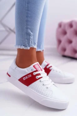 Trampki Damskie Big Star|Trampki Damskie Niskie>Big Star Shoes Trampki Damskie Big Star Białe EE274337