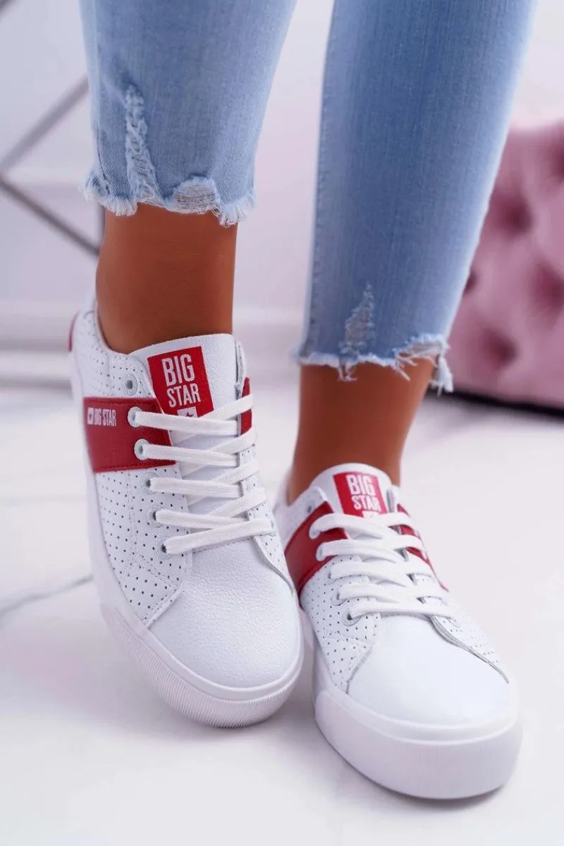 Trampki Damskie Big Star|Trampki Damskie Niskie>Big Star Shoes Trampki Damskie Big Star Białe EE274337