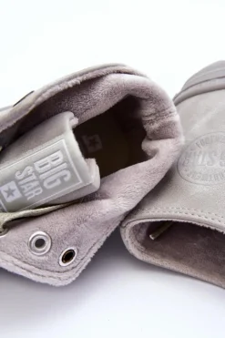 Trampki Ocieplane|Trampki Damskie Big Star></noscript>Big Star Shoes Trampki Damskie Big Star Wysokie Ocieplane Szare GG274070 Szary