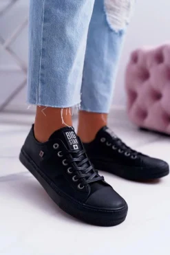 Outlet Trampki Damskie Big Star Czarne EE274384 Damskie Trampki Damskie Big Star|Trampki Damskie Niskie