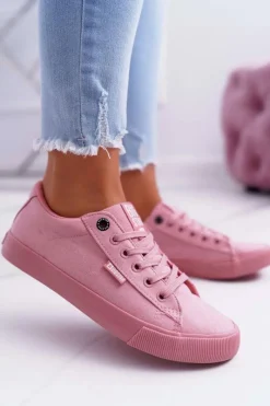 Discount Trampki Damskie Big Star Zamsz Różowe EE274047 Damskie Trampki Damskie Big Star|Trampki Damskie Niskie