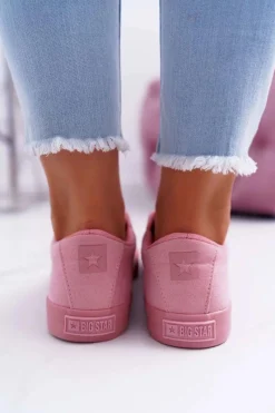 Discount Trampki Damskie Big Star Zamsz Różowe EE274047 Damskie Trampki Damskie Big Star|Trampki Damskie Niskie