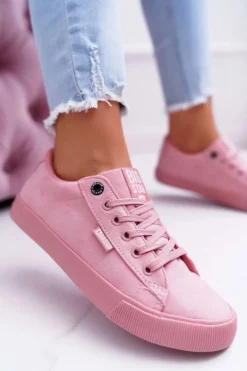 Discount Trampki Damskie Big Star Zamsz Różowe EE274047 Damskie Trampki Damskie Big Star|Trampki Damskie Niskie