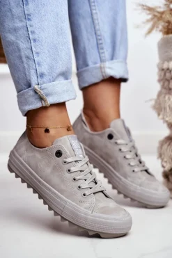 Sale Big Star Shoes Trampki Damskie Big Star Szare GG274075