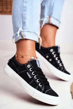 Clearance Trampki Damskie Big Star Czarne DD274446 Damskie Trampki Damskie Big Star|Trampki Damskie Niskie