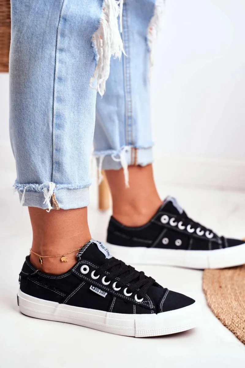 Clearance Trampki Damskie Big Star Czarne DD274446 Damskie Trampki Damskie Big Star|Trampki Damskie Niskie