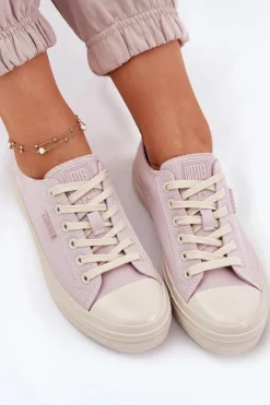 Big Star Shoes Trampki Damskie Big Star RR274732 Jasnoróżowe Różowy