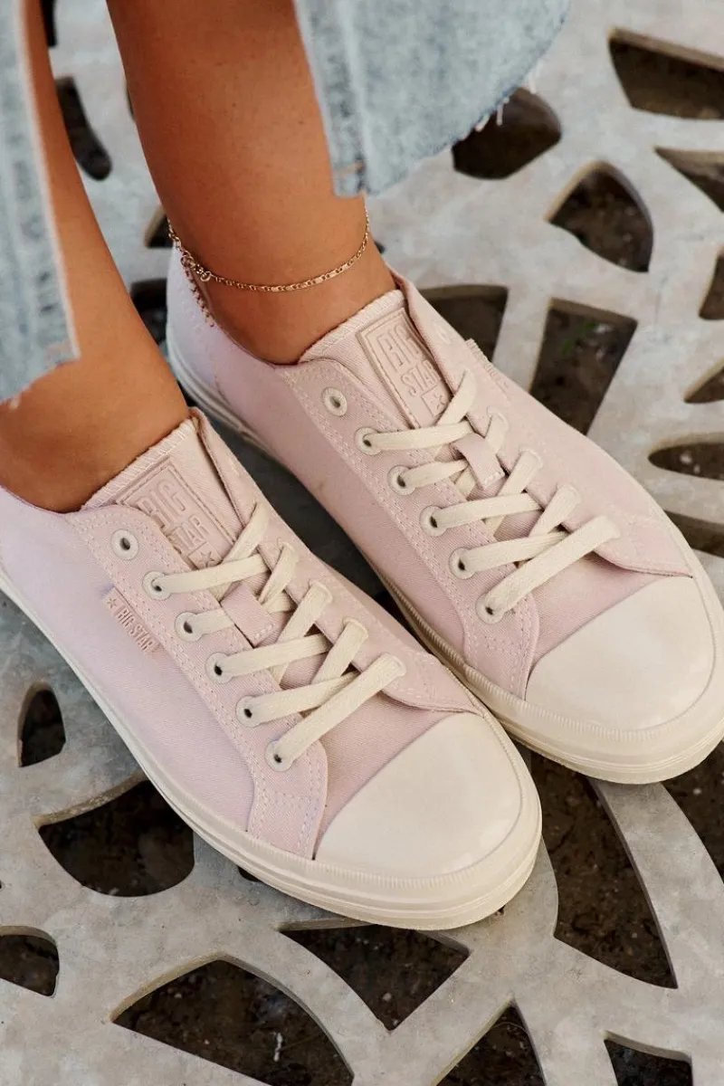 Big Star Shoes Trampki Damskie Big Star RR274732 Jasnoróżowe Różowy